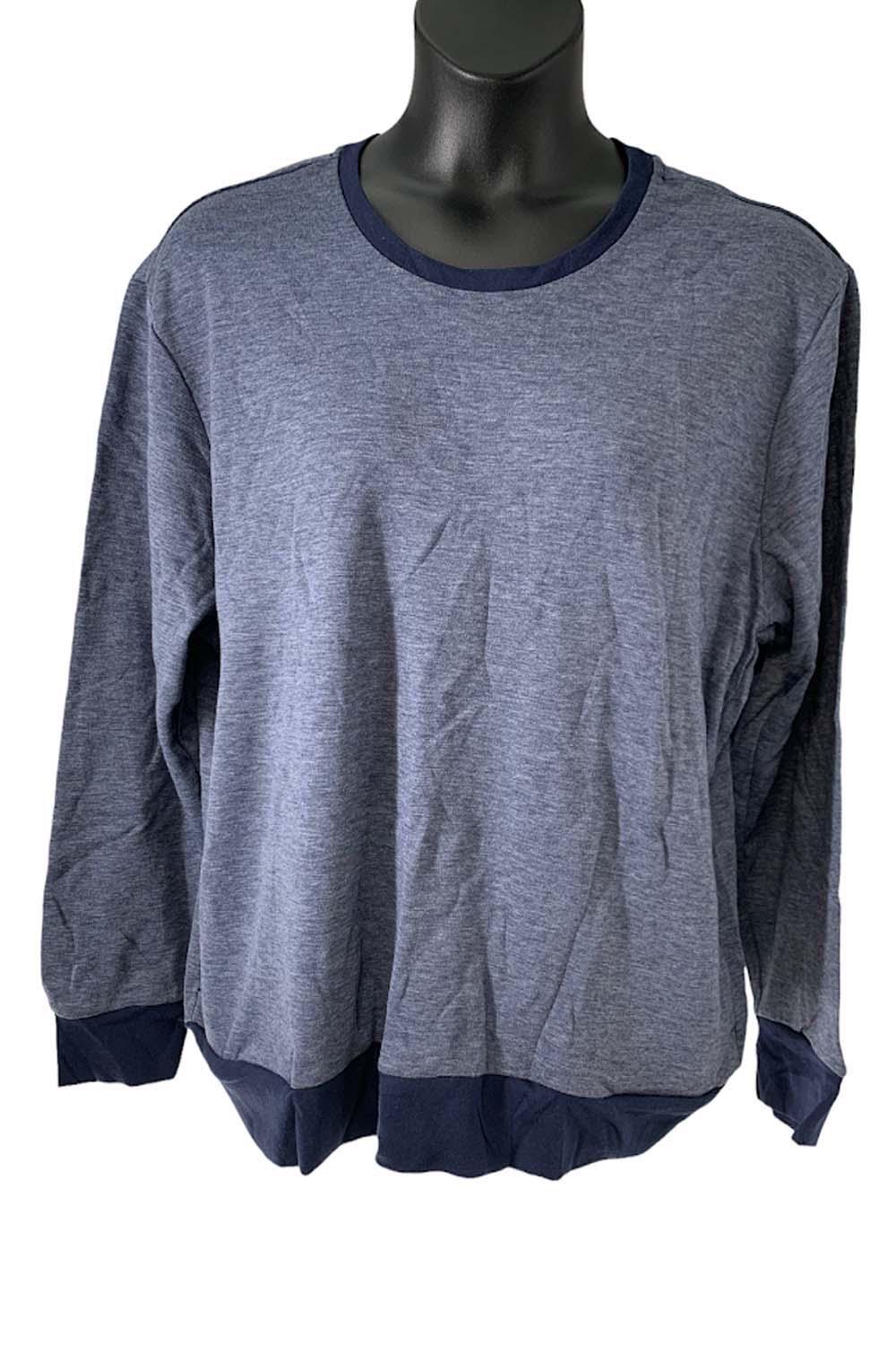 Мужская толстовка из двойного джерси Cuddl Duds Темно-синий Вереск