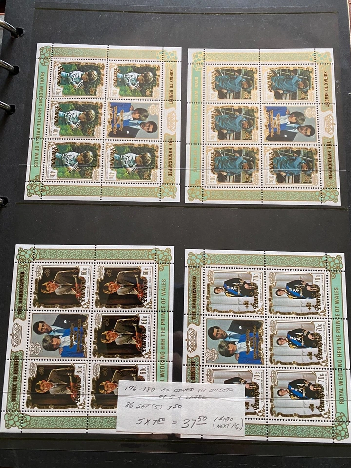 Great Britain British Colonies Stamps Souvenir Sheets Excellent Good CV - Image 4 of 4