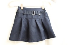 Girl's Navy Nautica School Uniform Belted Skirt Size 6 Polyester Pleated