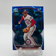 2023 Bowman Chrome Sapphire Edwin Solano 1st Prospect #BCP-169 Nationals