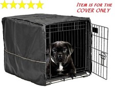 Dog Crate Pet Cage Kennel COVER Black Quiet Time Breathable 24" Small