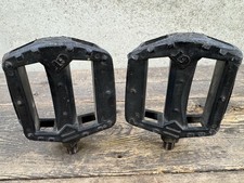 Pedales GT Bubble Font BMX 1/2” negros viejos centros de escuela vintage