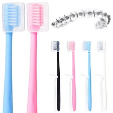 V-Shaped Orthodontic Toothbrush for Braces Brackets 4 Count Pack of 1 Soft ...