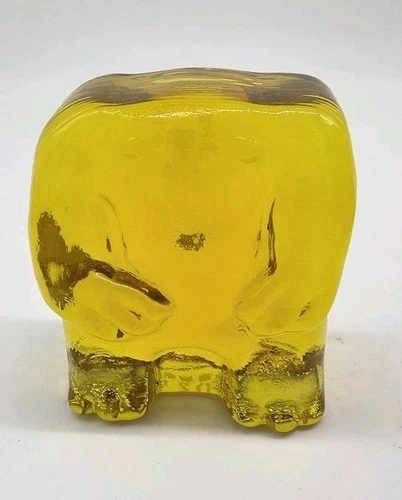 Blenko Glass Cryptid 2524C - Grafton Monster - Citrine