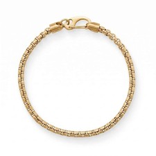 8.5 4mm 18 Karat Gold PVD Stainless Steel Rounded Box Chain Men's Bracelet