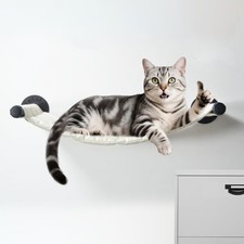 Wall Mounted Cat Hammock 22.83x12.44 inch Cat Shelf with Metal Brackets Bed
