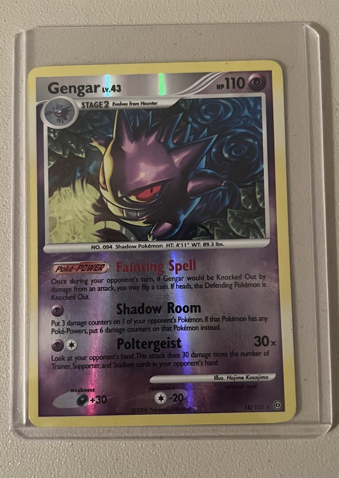 Gengar 18/100 Stormfront Reverse Holo
