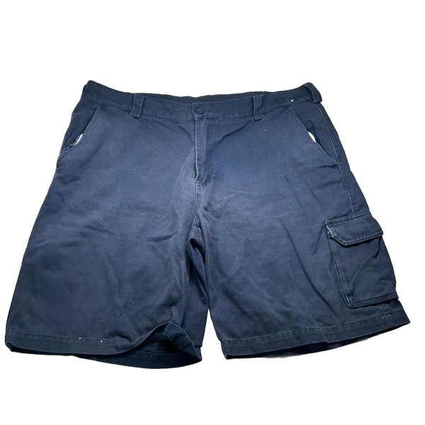 Jackeroo Men Navy Blue Workwear Cargo Shorts Size 38 Cotton Utility Work Pants