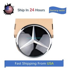 Front Grill Mirror Logo Star Emblem For 2015-18 Mercedes-benz A B C-class W205