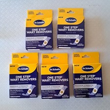 5-Pack Dr. Scholl's One-Step Wart Remover Bandages 14 ct EXP 02/2027 Sealed