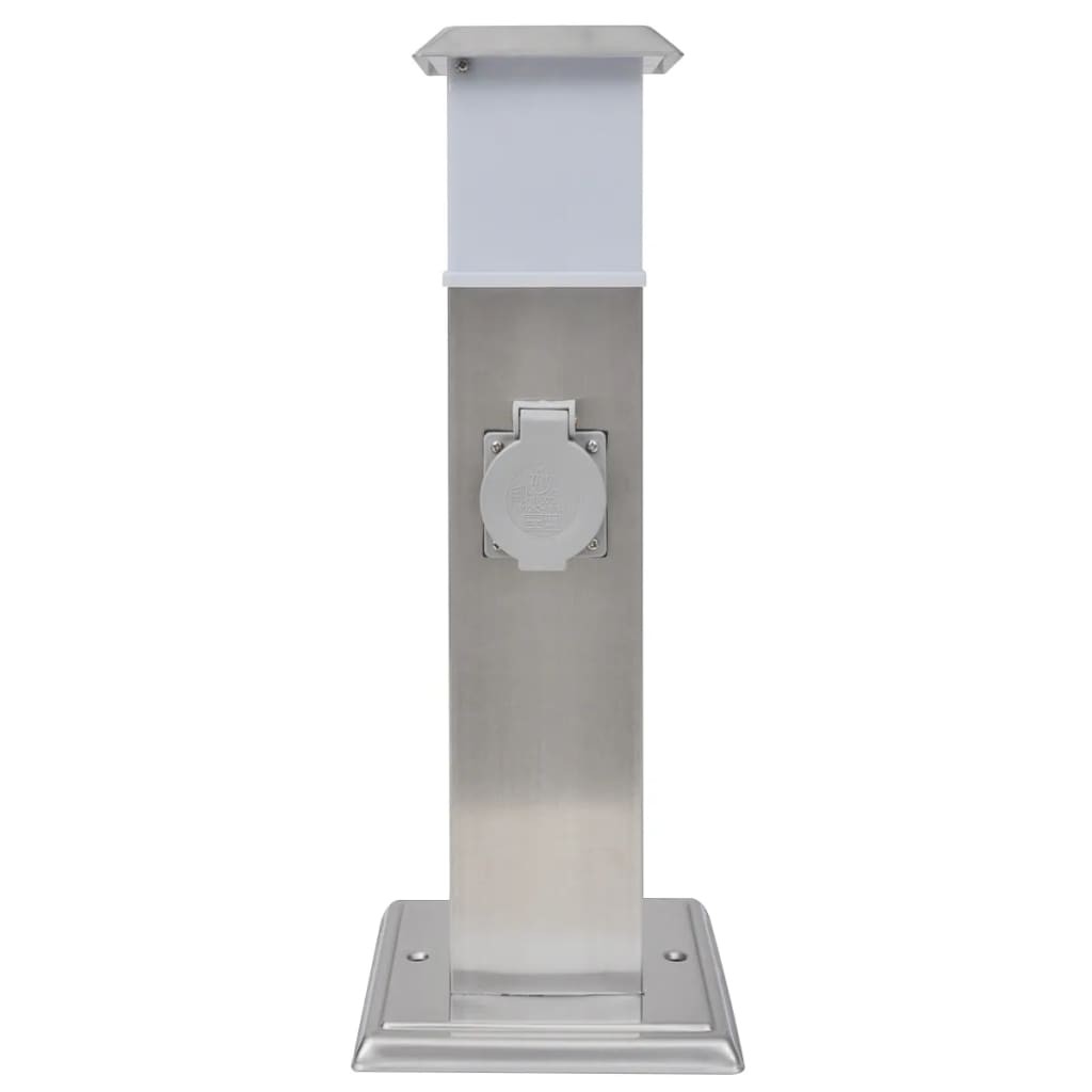Colonnina Prese Giardino Design Moderno Acciaio Inox con Luce LED