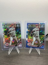 Nick Lodolo 2019 1st Bowman Sapphire /99 and Base Lot Of 2 Cards Reds