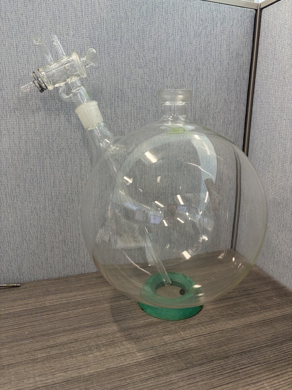 Buchi Glass 10 Liter Receiving Flask w/Stopcock, Rotoary Evaporator