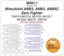 KV Models KV48061-1 1:48 Mitsubishi A6M5C Zero wheels and canopy frame paint mas
