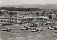 CARTOLINA DI ZURIGO - AEROPORTO - SVIZZERA SWISS  VG 1956