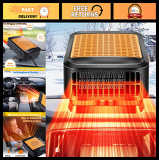12V Portable Car Heater  Defroster - Fast Heating Cooling Fan, 360  Rotatable W