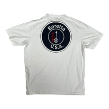 Beretta Shirt Mens XL White Logo Tee Beretta USA Graphic Cotton Shooting Sports