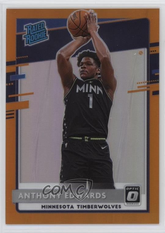 2020 Panini Donruss Optic Rated Orange Prizm /199 Anthony Edwards #151 Rookie RC