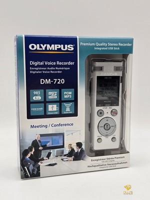 Olympus DM-720 Diktiergerät 4GB MP3 PCM USB Voice Recorder Silber OVP
