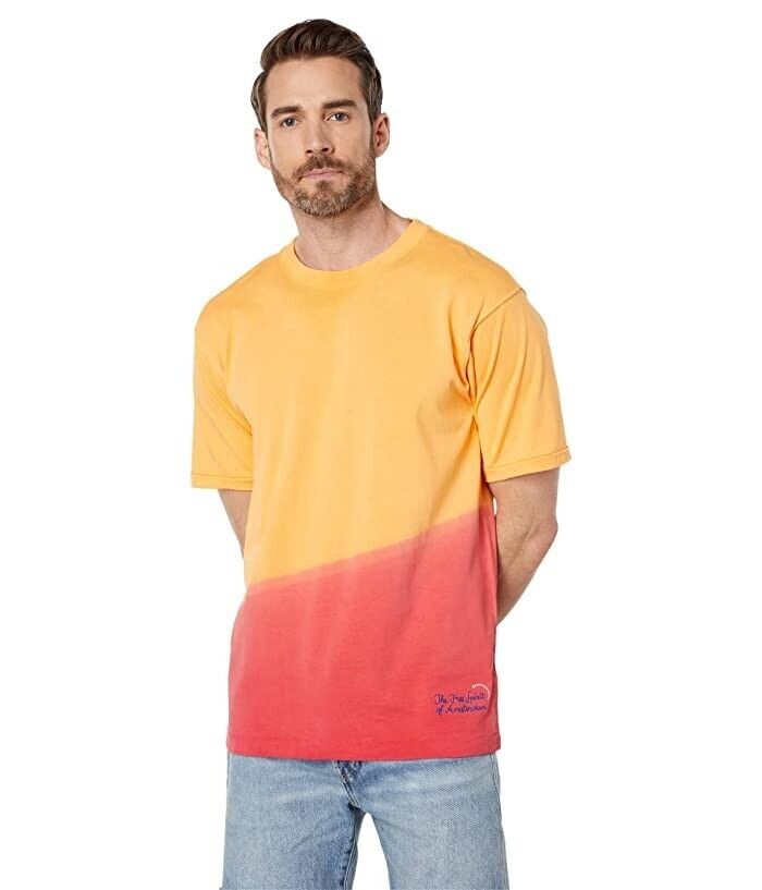 Scotch - Soda Mens Tie Dye Organic Cotton T-Shirt in Orange-Size Large 5890₽
