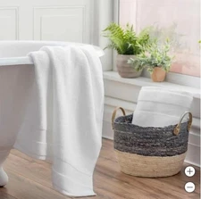 Welspun Purely Organic Towel Sets White Organic Cotton OEKO-TEX Plush Absorbent