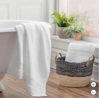 Welspun Purely Organic Towel Sets White Organic Cotton OEKO-TEX Plush Absorbent