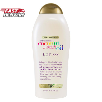OGX Extra Creamy + Coconut Miracle Oil Ultra Moisture Body Lotion with Vanilla B