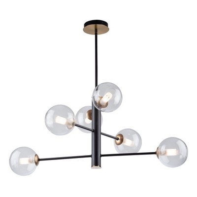 Artcraft Lighting AC11765 Aurelia 6 Light 31''W Sputnik Chandelier - Black