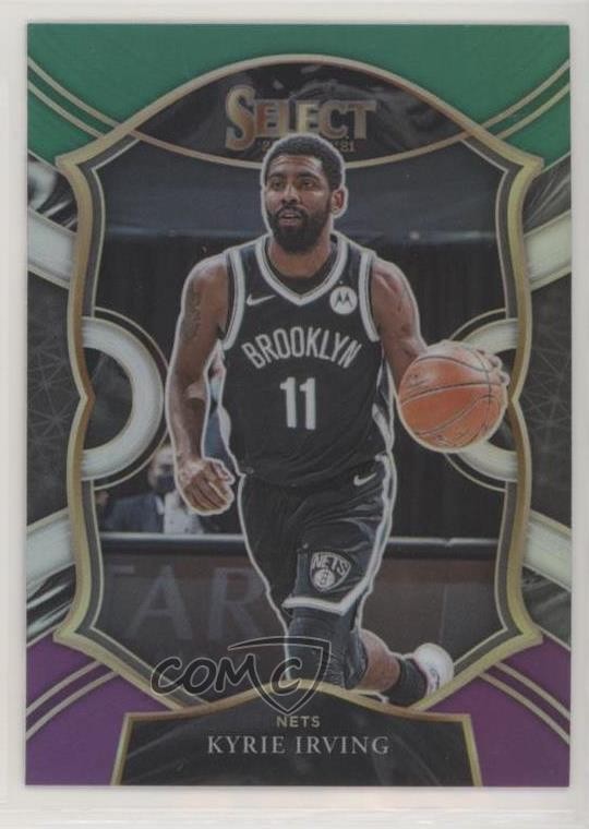 2020-21 Panini Select Concourse Green White Purple Prizm Kyrie Irving #42 0o6v