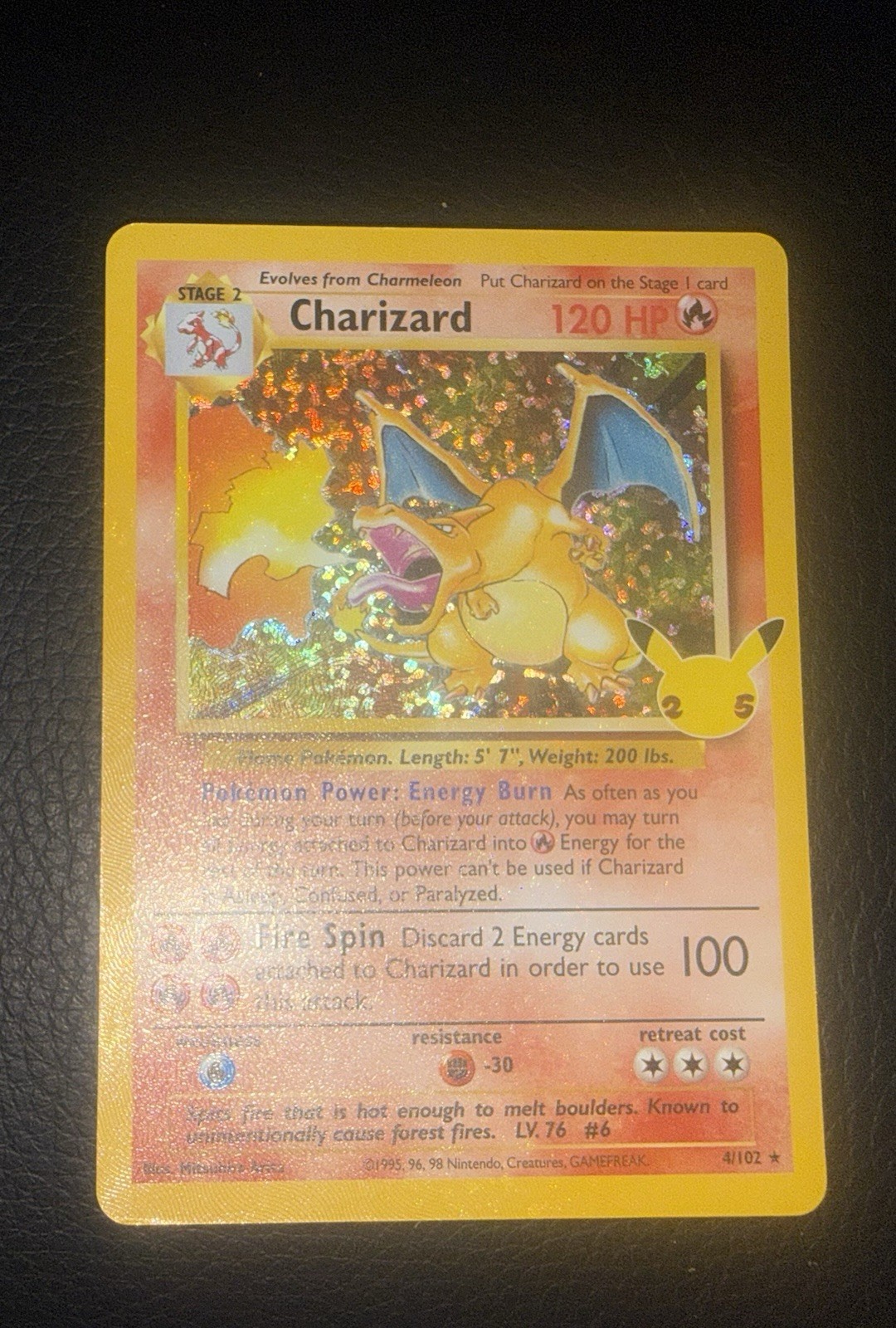charizard vmax rainbow rare pokemon card Pokemon Celebrations Gold Charizard Metal Card 4/102