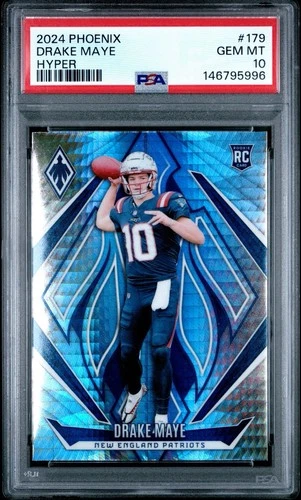 2024 Panini Phoenix #179 Drake Maye Hyper RC Rookie PSA 10 - PATRIOTS NFL