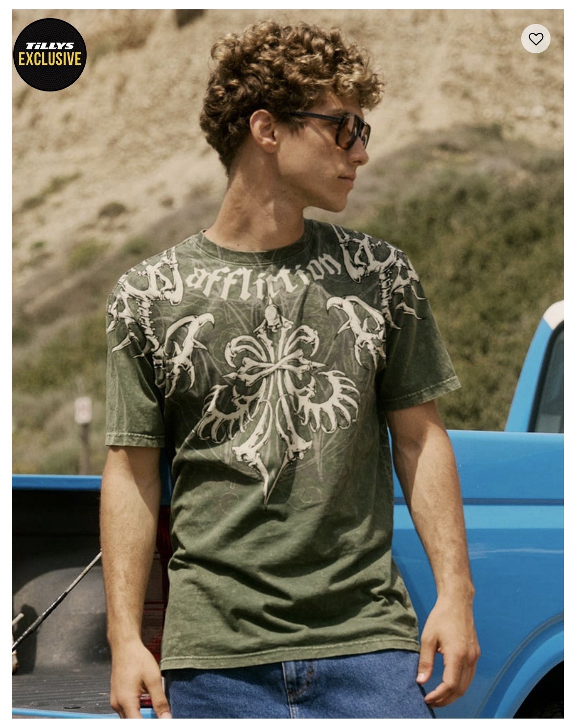 Affliction Skeleton Men's Tee - EUC - image 1