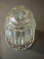 Vintage 1930s Clear Pressed Glass Lamp Shade /Sconce – Large Acorn Form – 4¾”