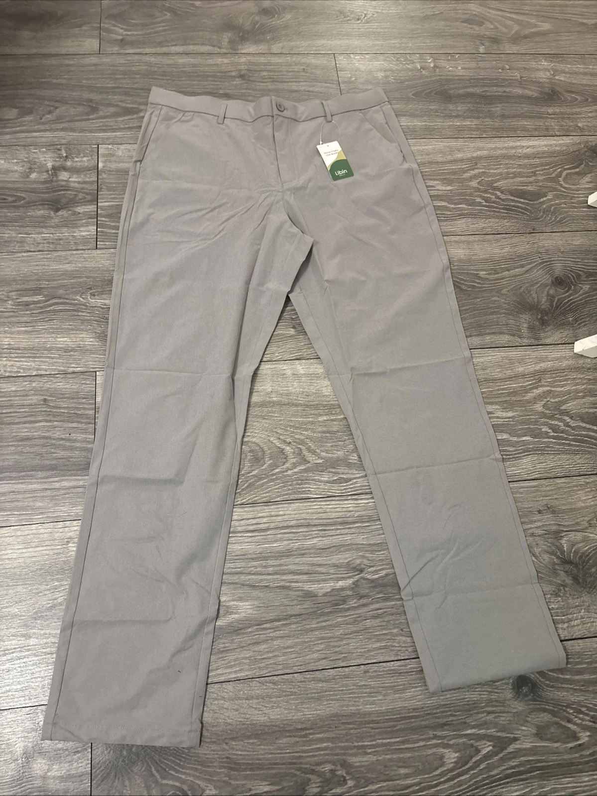 Libin Pants Men 34 x 30 Gray Waterproof Golf Straight Leg Golfer Golfing Stretch