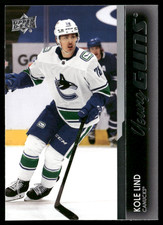 Kole Lind 2021-22 Upper Deck UD Young Guns YG Rookie Card #247 Vancouver Canucks. rookie card picture