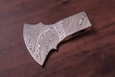 CUSTOM MADE HAND FORGED DAMASCUS STEEL AXE HEAD HATCHET INTEGRAL TOMAHAWK 1094