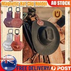 1-6Pack Cowboy Hat Holder Leather Magnetic Cap Clip Hat Organizer Magnet Handbag