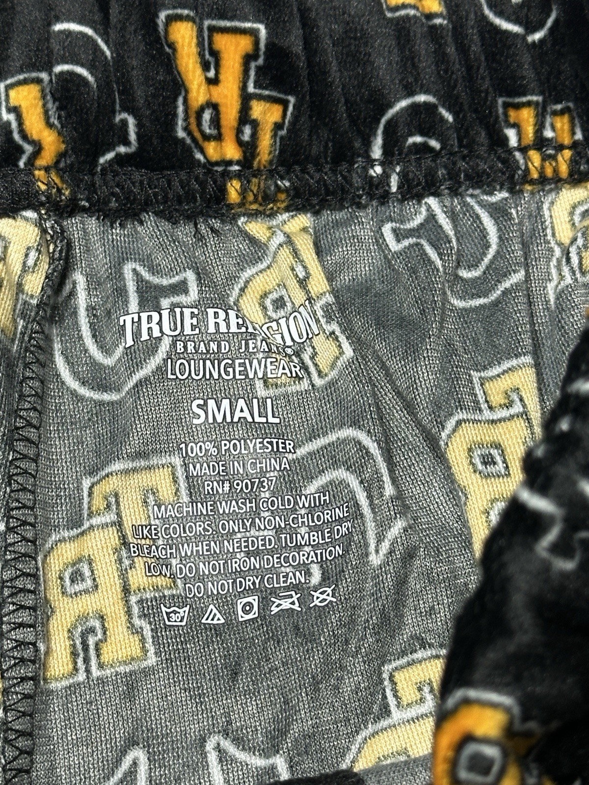 True Religion Black Loungewear Sleepwear Pants Logo Men's Small NWT New thumbnail 5