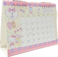 Sanrio Hello Kitty B6 (18*13cm/7.08*5.12in) Desk Calendar 2026 from Japan Daiso