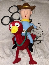 CVS Rudolph MISFIT COWBOY Riding Ostrich 18" Plush Toy with Tag Stuffins 1999