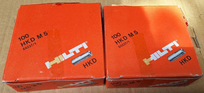 2 x 100 Kompaktdübel HILTI HKD M5 64237/1 Neu aus Lagerauflösung.