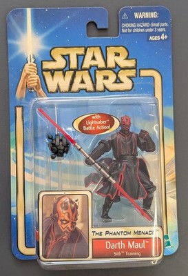 DARTH MAUL Sith Training Lightsaber  Droid Star Wars Phantom Figure New 2002 NIB