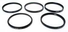 Lot of 5 - 72mm Camera Lens Filters - Tiffen, Promaster, Sunpak, Rodenstock
