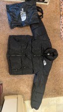 The North Face Men's Black 700 Fill Down Puffer Jacket Size S w/ Tote Bag