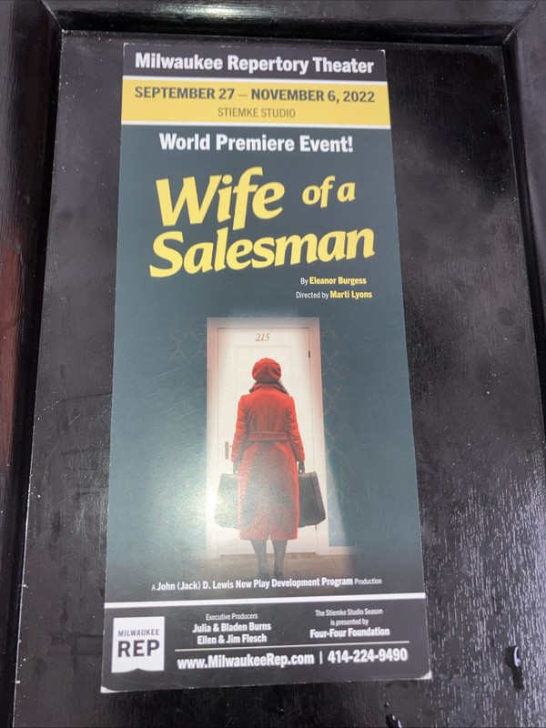 Wife Of A Salesman Flyer Milwaukee 2022 Pre Broadway Vintage Rare Wisconsin