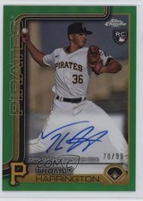 2025 Topps Chrome Rookie Green Refractor 70/99 Thomas Harrington Auto 0rd2