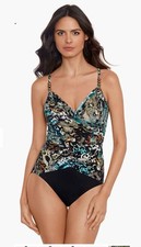 Magicsuit One Piece Swimsuit Women's 8 MoshPosh Louise Ruched Slimming Black New