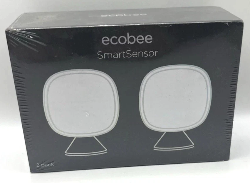 Ecobee Room Temperature Smart Sensors White 2pk EB-RSHM2PK-01 +Energy Saving NEW