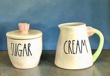 Rae Dunn TULIP Handle Sugar  Creamer Set For Easter Or Spring NEW IN BOX