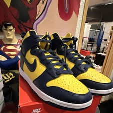 Nike Dunk Hi Retro SE Varsity Maize Midnight Navy Men's Sneaker M10.5